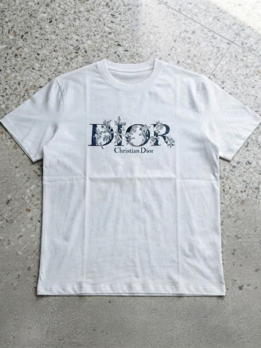 Christian Dior Botanical Lettering White T-Shirt S-4XL